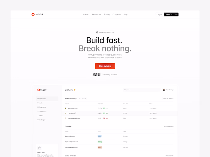 ShipOS – A SaaS Website Template for Framer