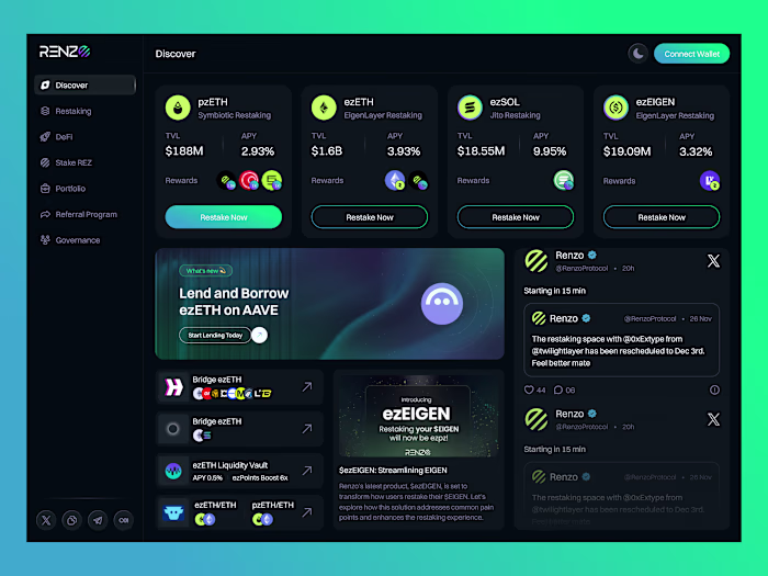 DeFi Wallet Dashboard UI