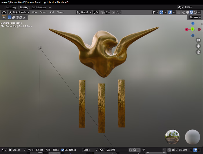Emperor Brand Logo 3D modeling