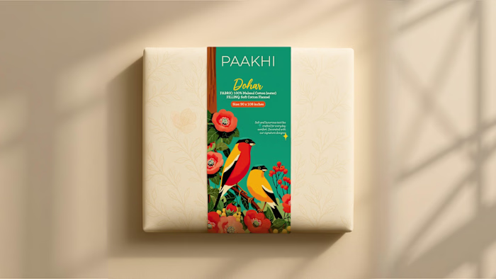 Bedding Packaging Design | Paakhi Home