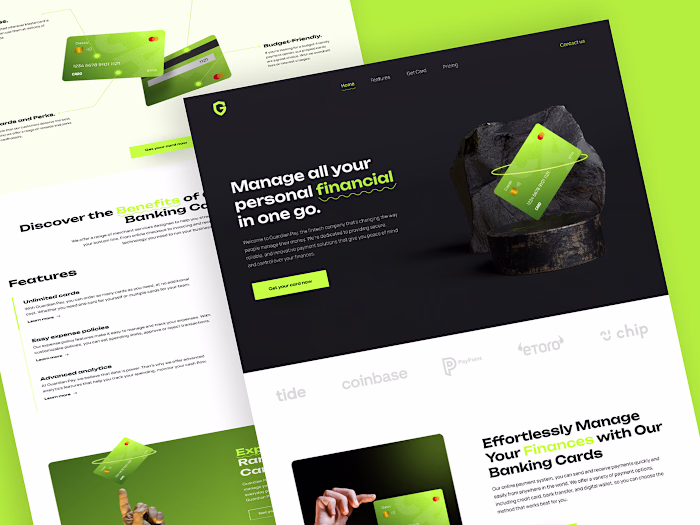 Guardian Pay - Digital Banking Landing Page Design