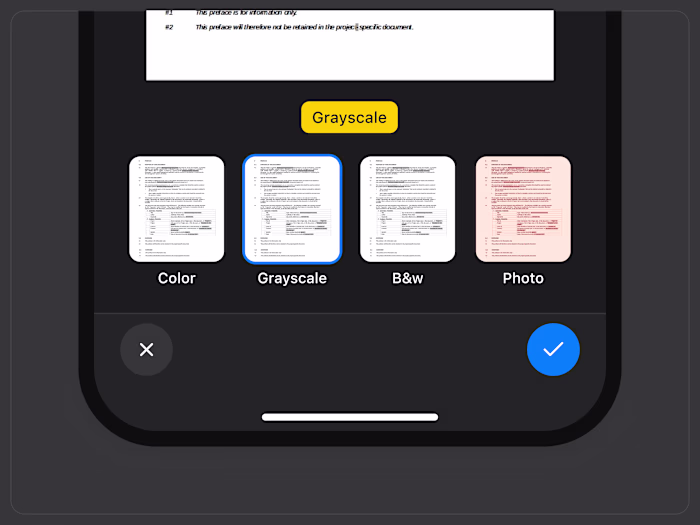 Scanner iOS app