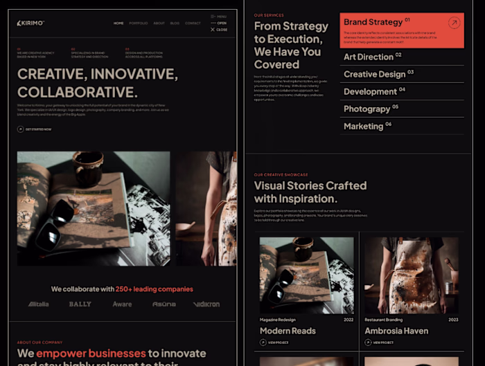 Kirimo - Creative Portfolio Website