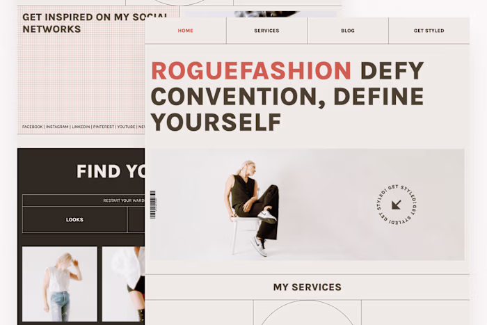 ROGUEFASHION - Stylist blog and newsletter website design