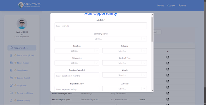 Financial Web Application
