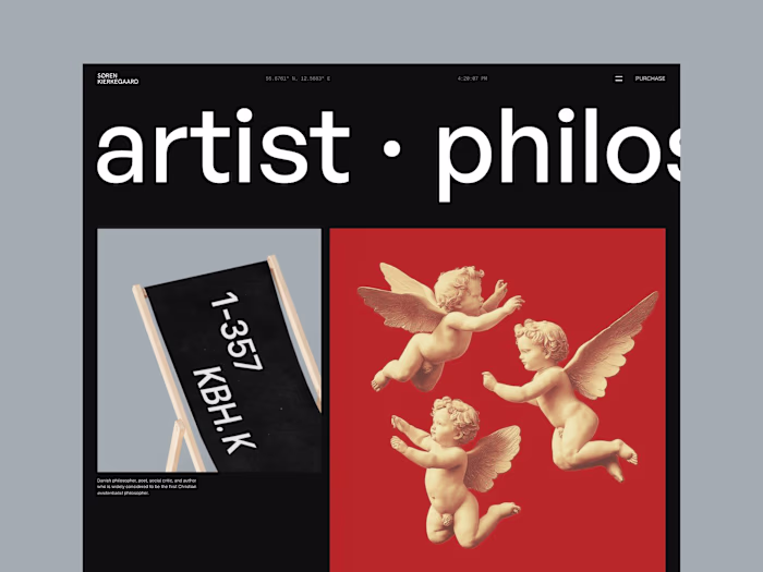 Kierkegaard Portfolio Website Template for Framer