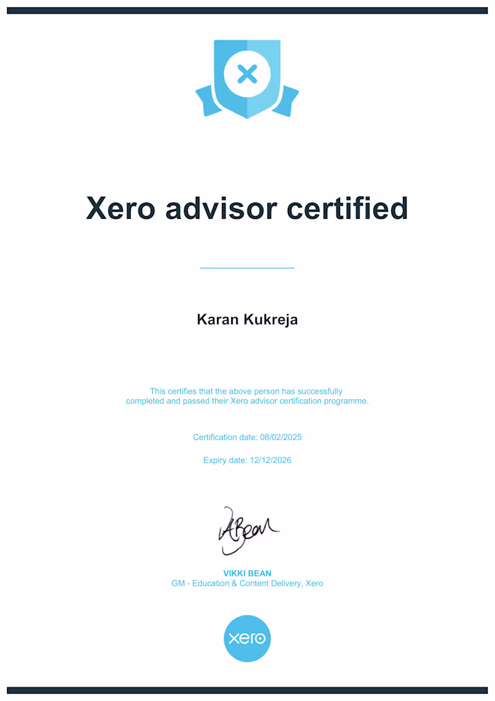 Xero Certification