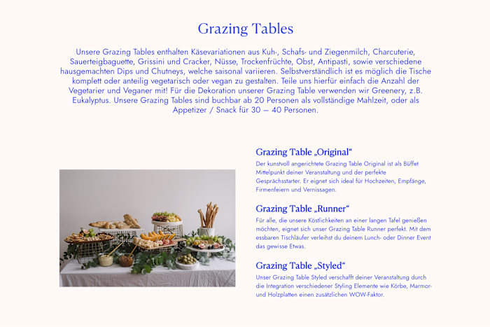 Feasts of Eden (catering/food delivery) website