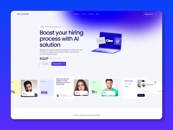 Hiring process AI Saas with 3D