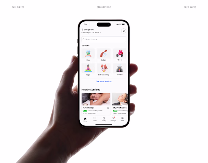 End-to-End UX Audit and Redesign for Wellness Marketplace