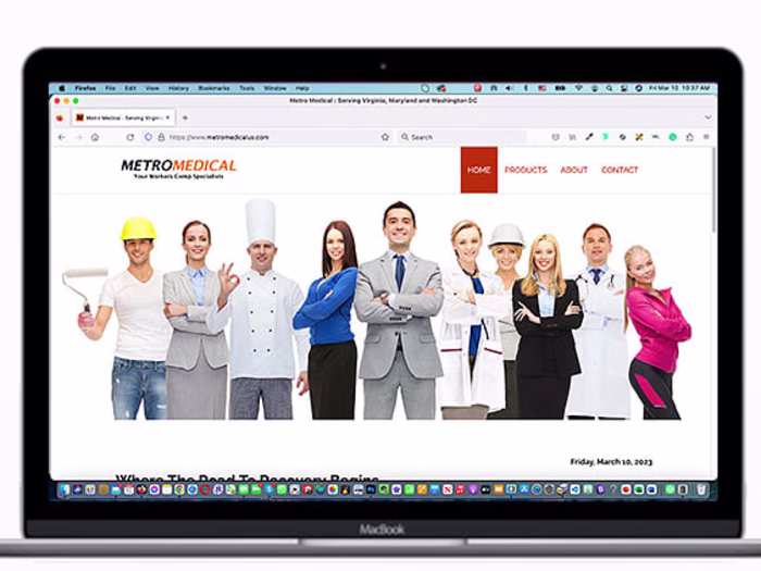Responsive site design for MetroMedical