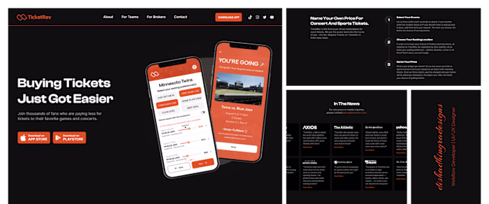 TicketRev | Webflow Development