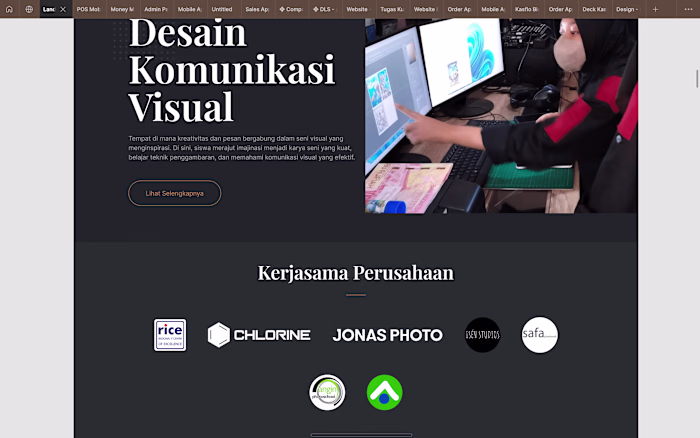 Making a website landing page for school