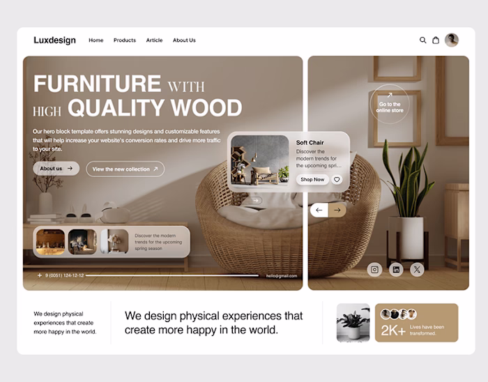 LuxDesign Furniture Store :: Behance