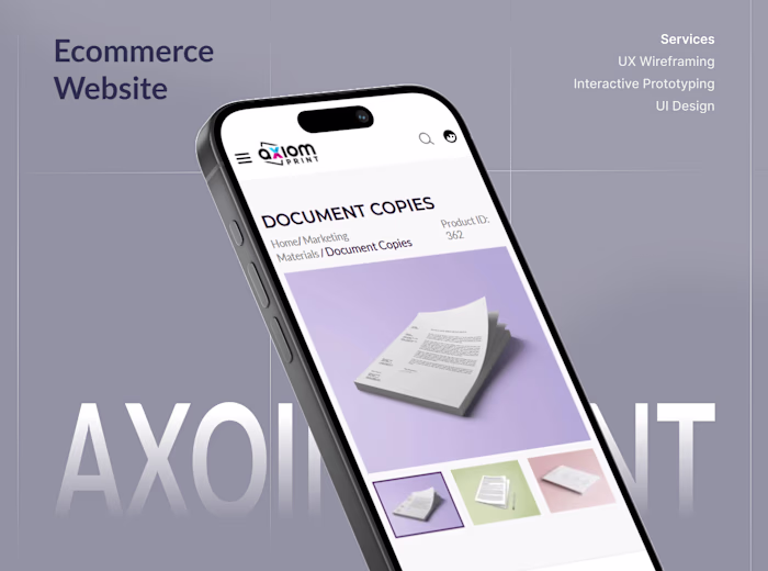 Axiom Print E-commerce Website
