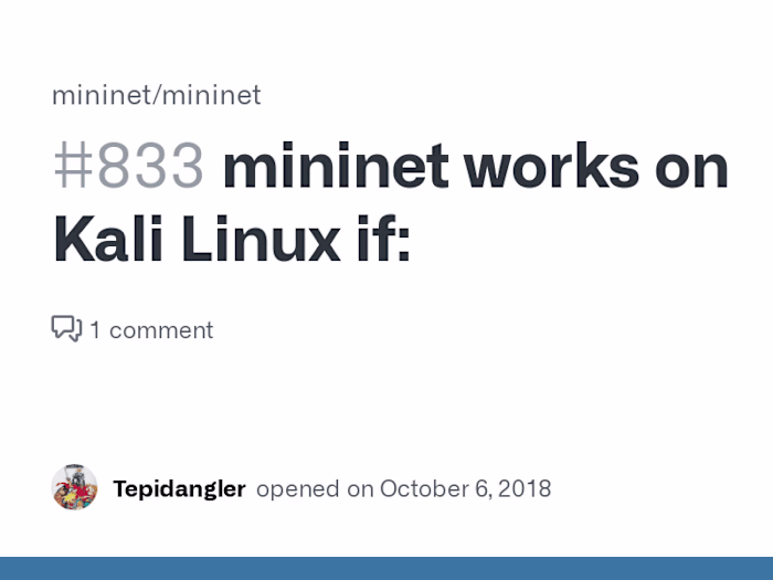 mininet simulation in kali linux