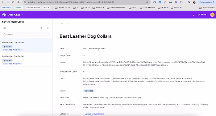 Airtable to WordPress Automation Using Make.com