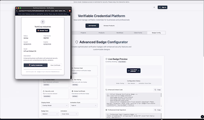 Credential Issuance and Verification Platform Development
