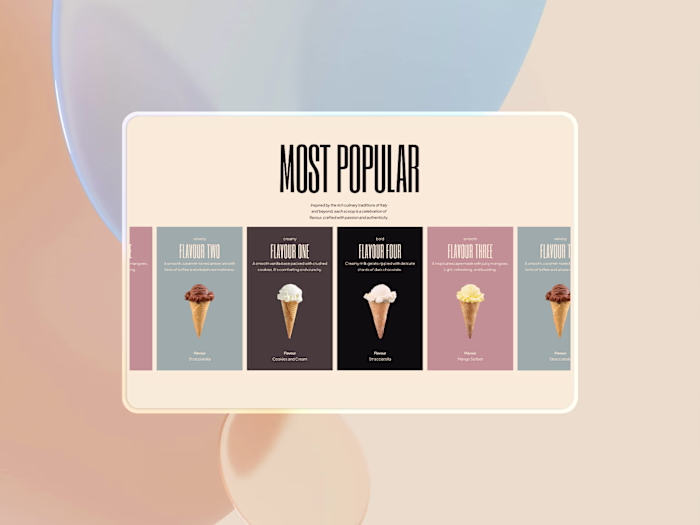 Ciao Gelato Website Design