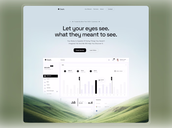 Completed another hero section design following the trend ho...