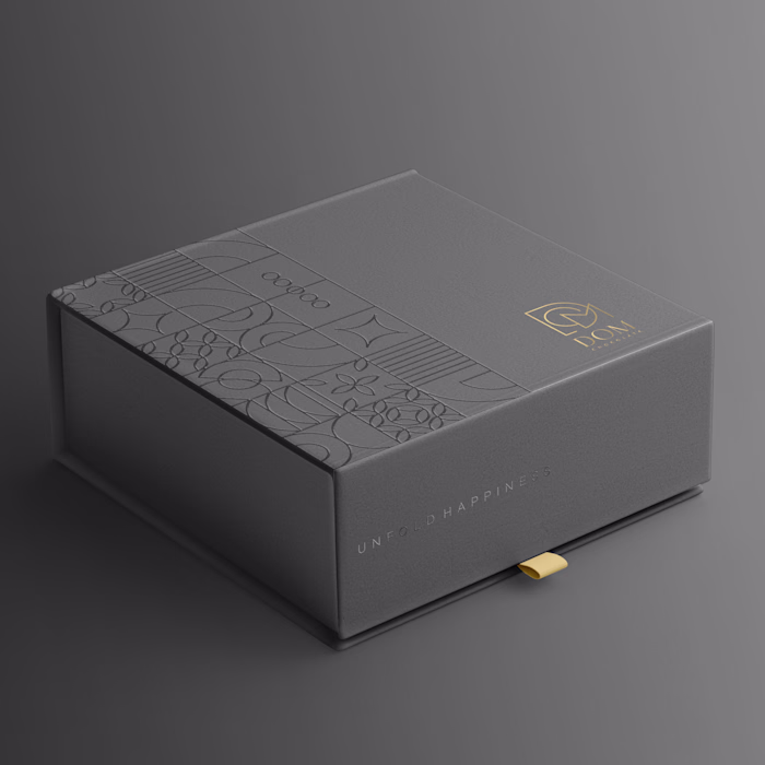 Luxury Chocolate Box Packaging with Minimal Detailing