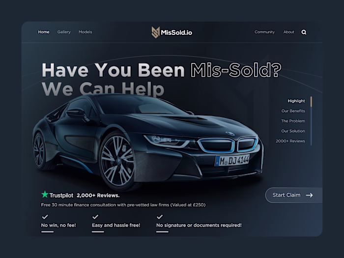 MisSold-io UI design & Webflow Development 