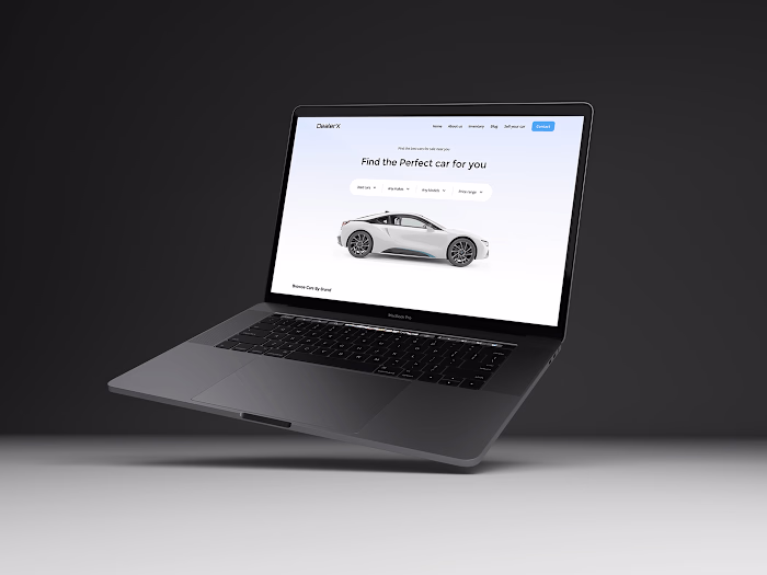 Car Dealership - Landing page design in Figma