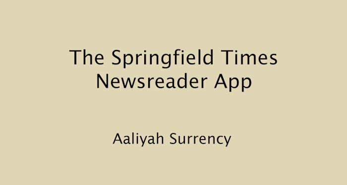 The Springfield Times Newsreader App