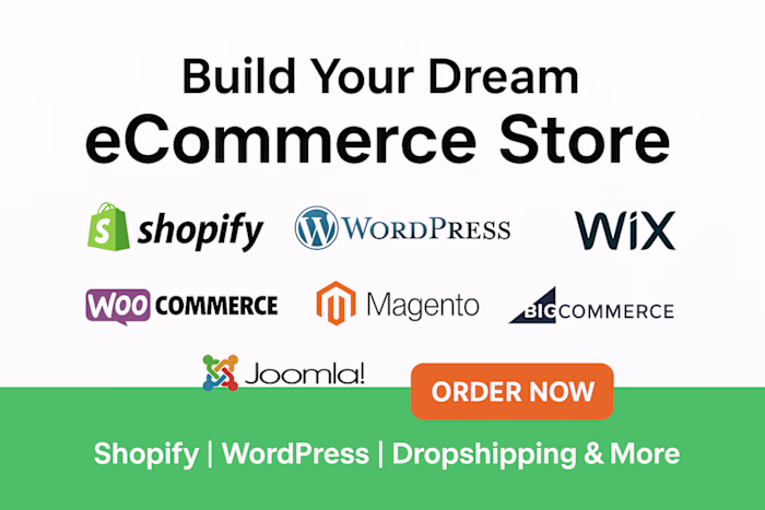 I will build a professional shopify wordpress wix woocommerc...