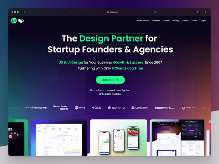 UI Flip - The Product & Web Design Partner for SaaS Founders