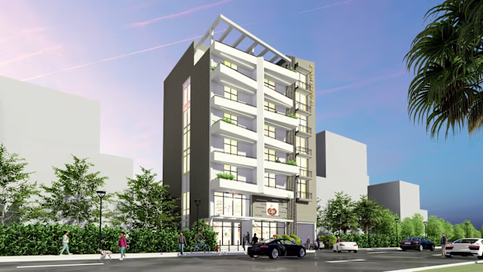 G+7 Guest House Building – Architectural & Revit Drafting