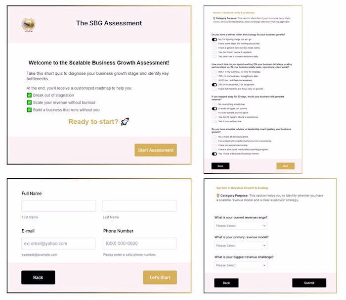 A web form integrated with Airtable and Slack