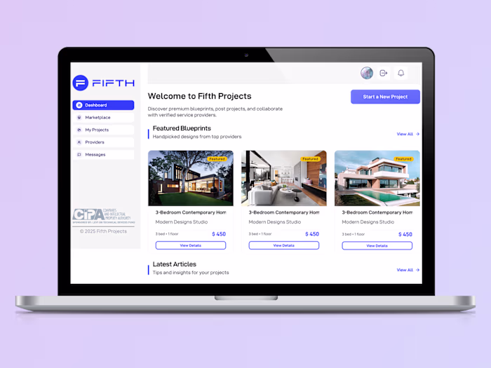 Marketplace Web Application for House Blueprints