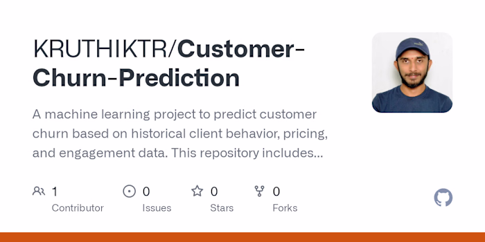 GitHub - KRUTHIKTR/Customer-Churn-Prediction: A machine learnin…