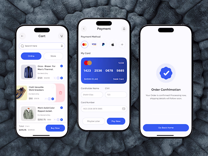 Vesty Fashion Shopping App Design