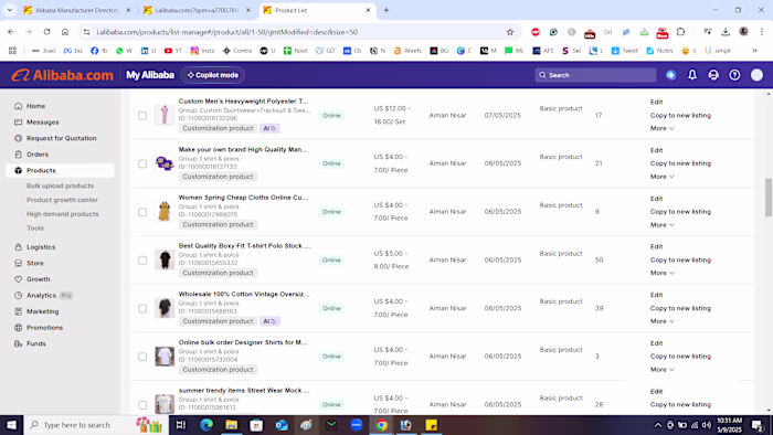 Ecommerce store copywriter & manager