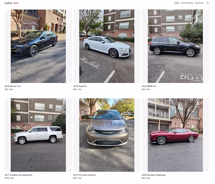 Ice Lux Rentals | Fullstack development