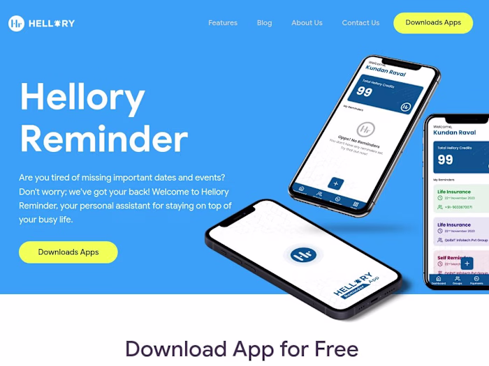 Smart Reminder Solutions  - Web App