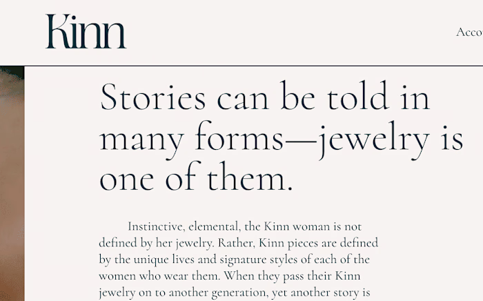 Website Copyediting ——  Kinn Studio 💍