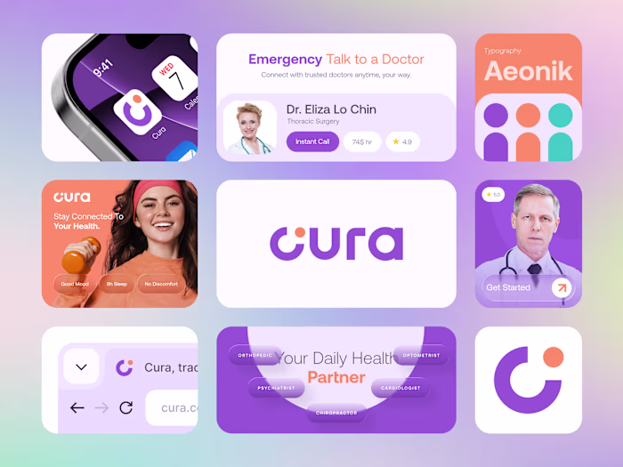 AI Healthcare Logo Design / Telemedicine Logo