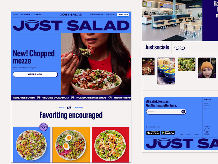 Just Salad - Multi-Location Webflow Website