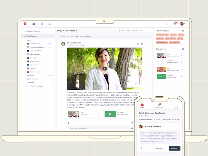 End-to-end productivity tool for medical teams