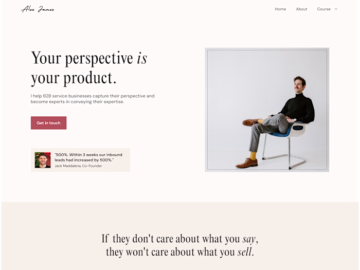 B2B Messaging Strategist Website • Design & Development