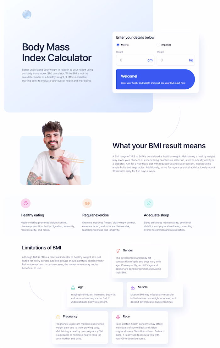 BMI Calculator Website