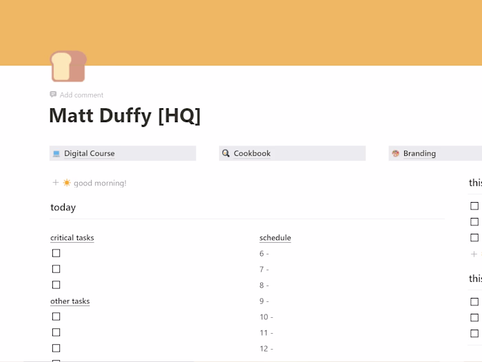 Personal entrepreneur setup