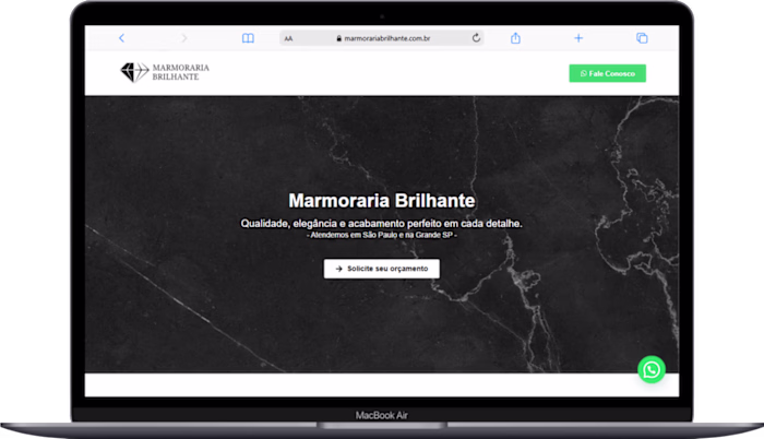Landing Page Design for Stone Company