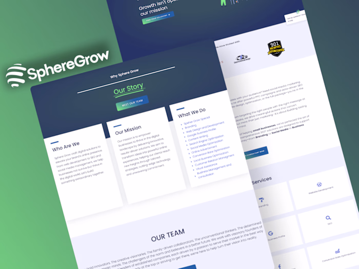 Comprehensive Website More Than 20 Pages - Sphere Grow