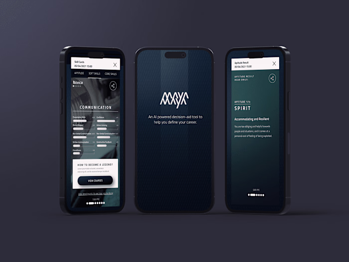 App design for AI-based profile builder