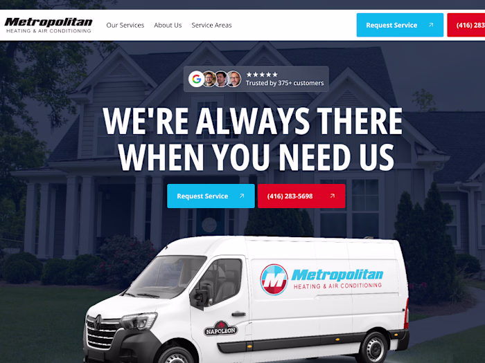 Metropolitan Heating & Air Conditioning Website Development