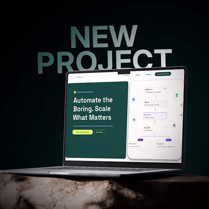 A modern SaaS website designed to position automation as a g...